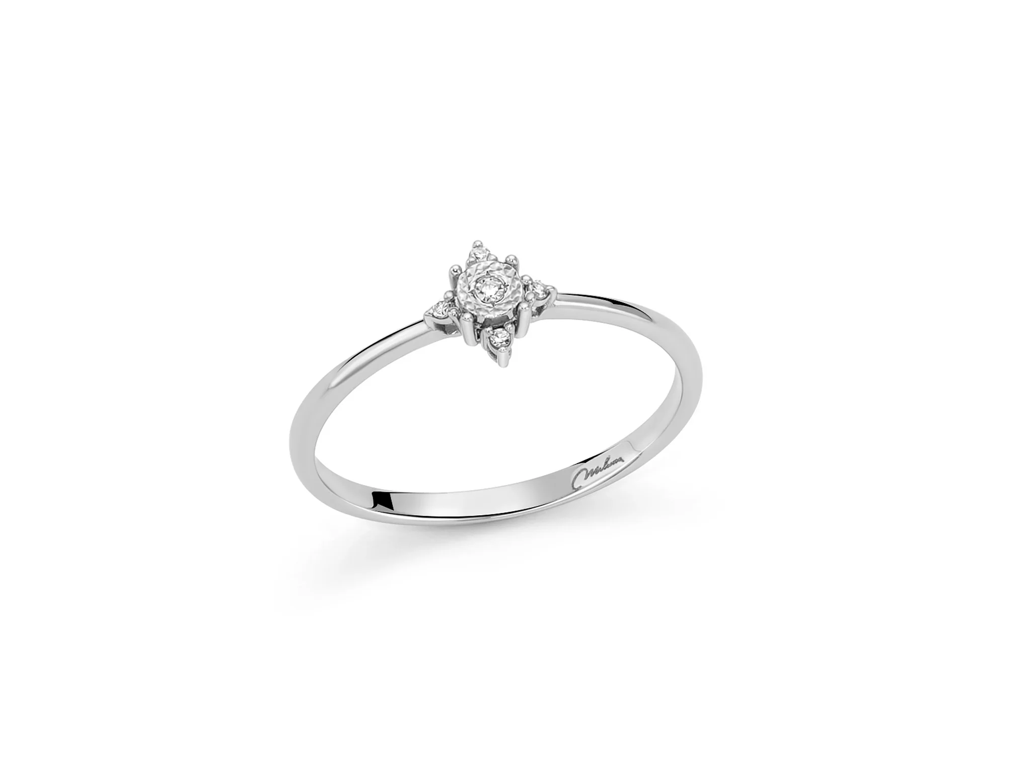 Anello incanto in oro bianco con diamanti