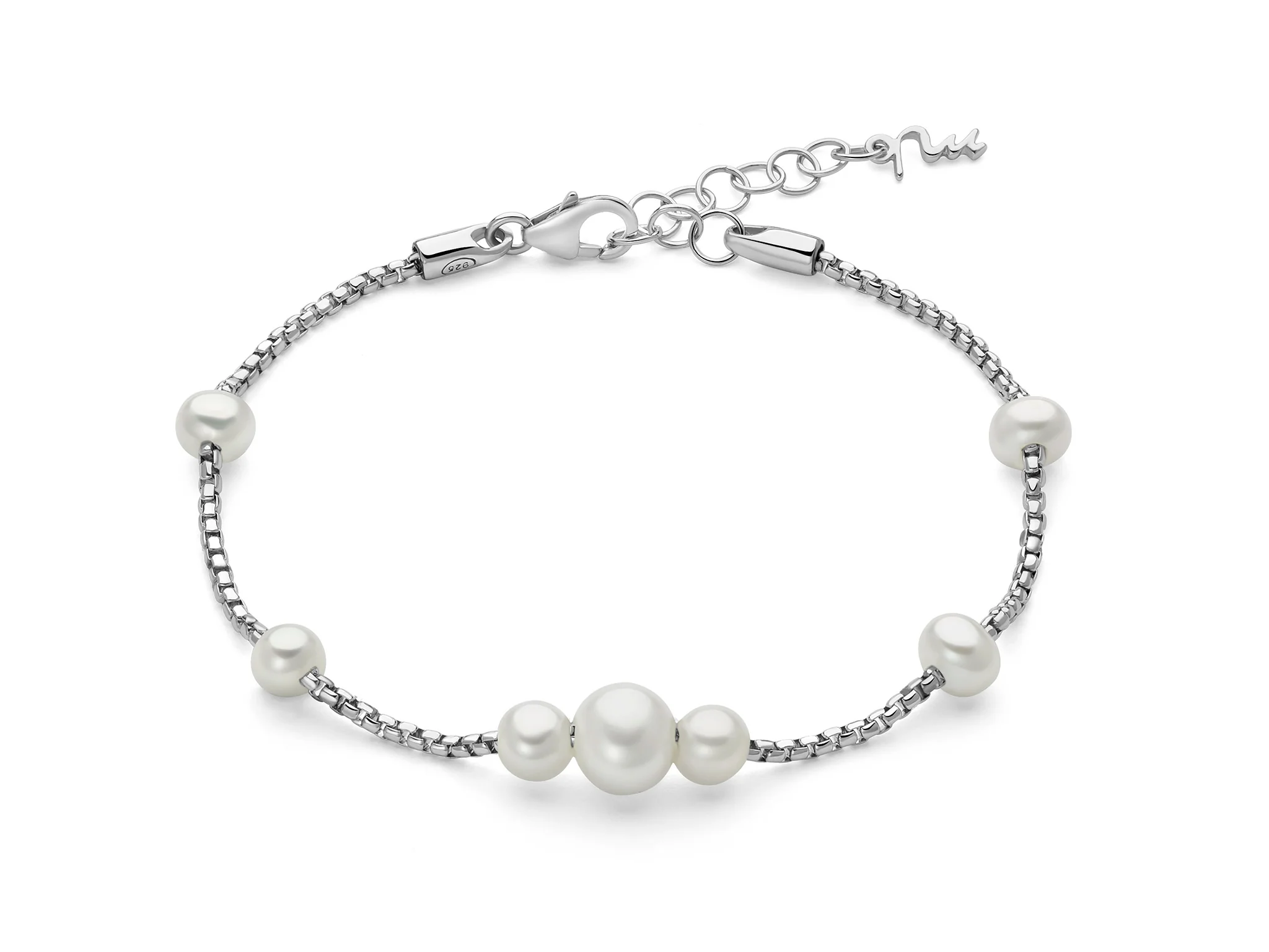 Bracciale in argento con perle Oriente