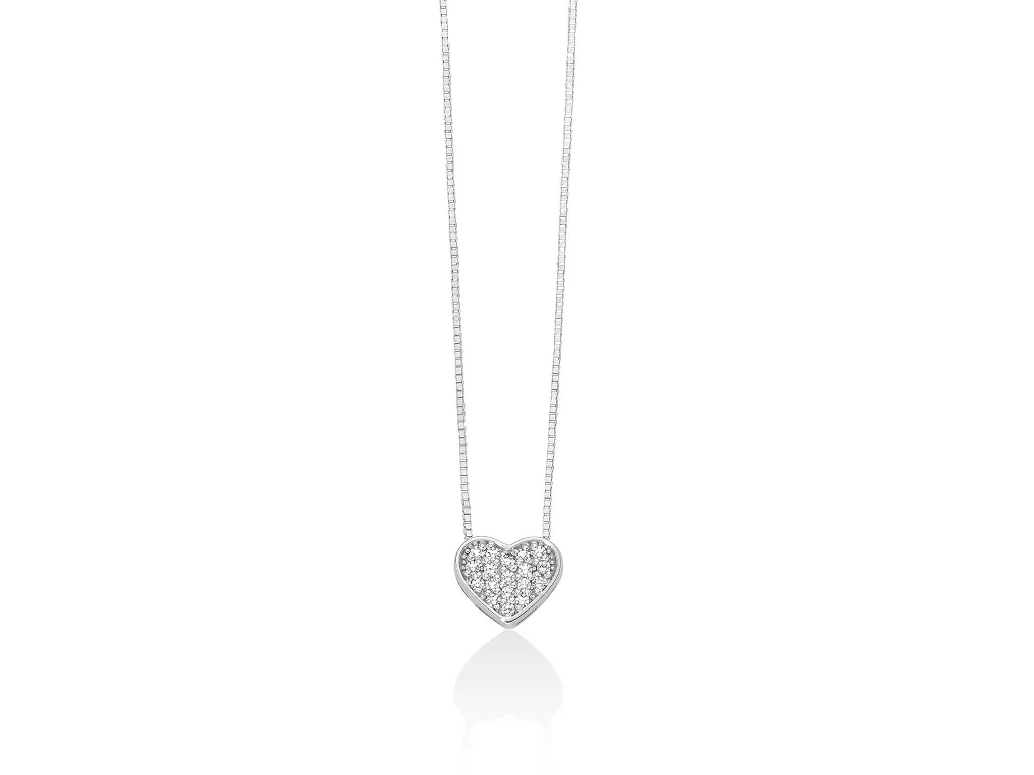 Collana di diamanti con cuore piccolo