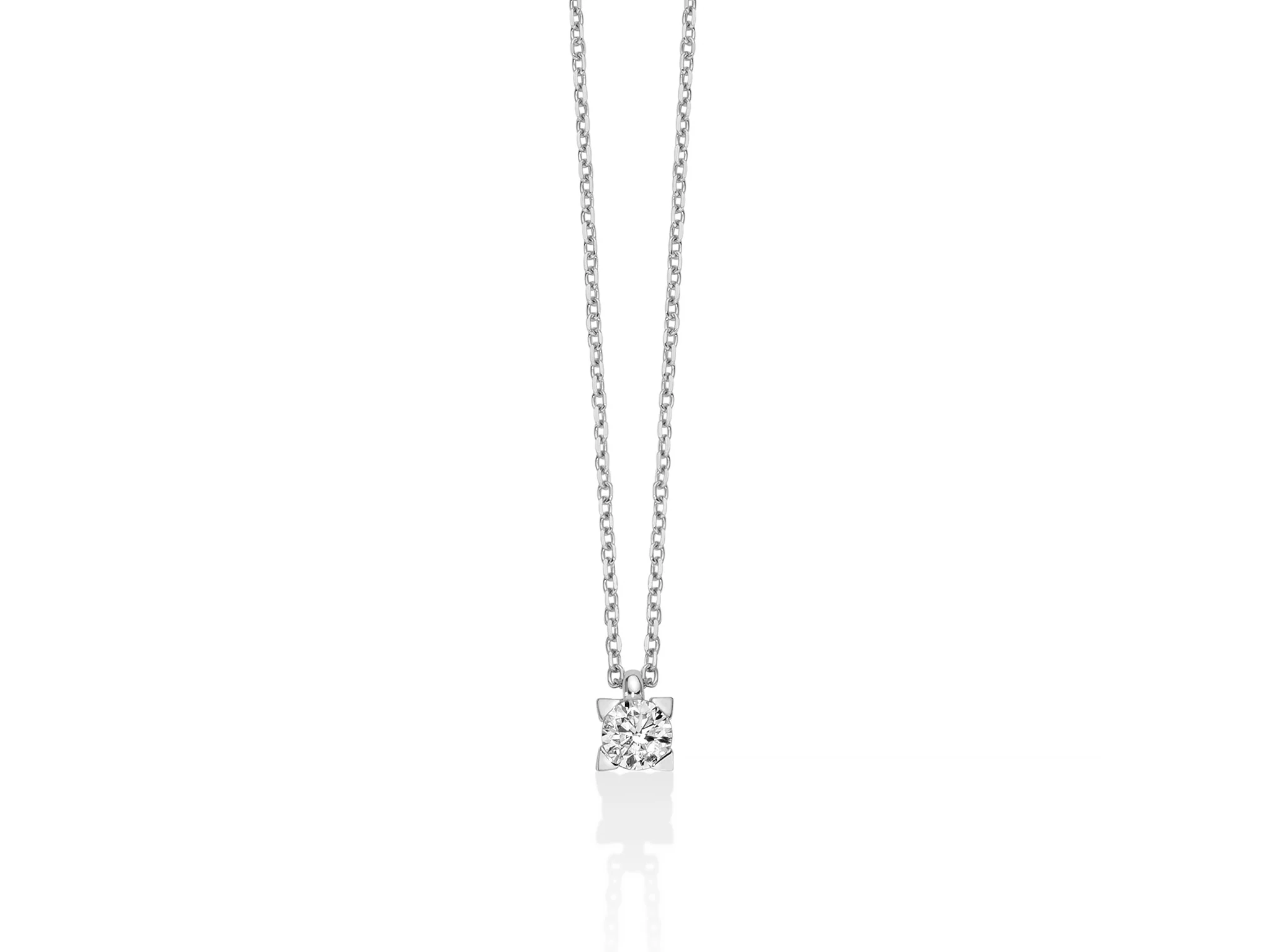 Collana punto luce Amore Infinito in oro bianco e diamante - Image 3