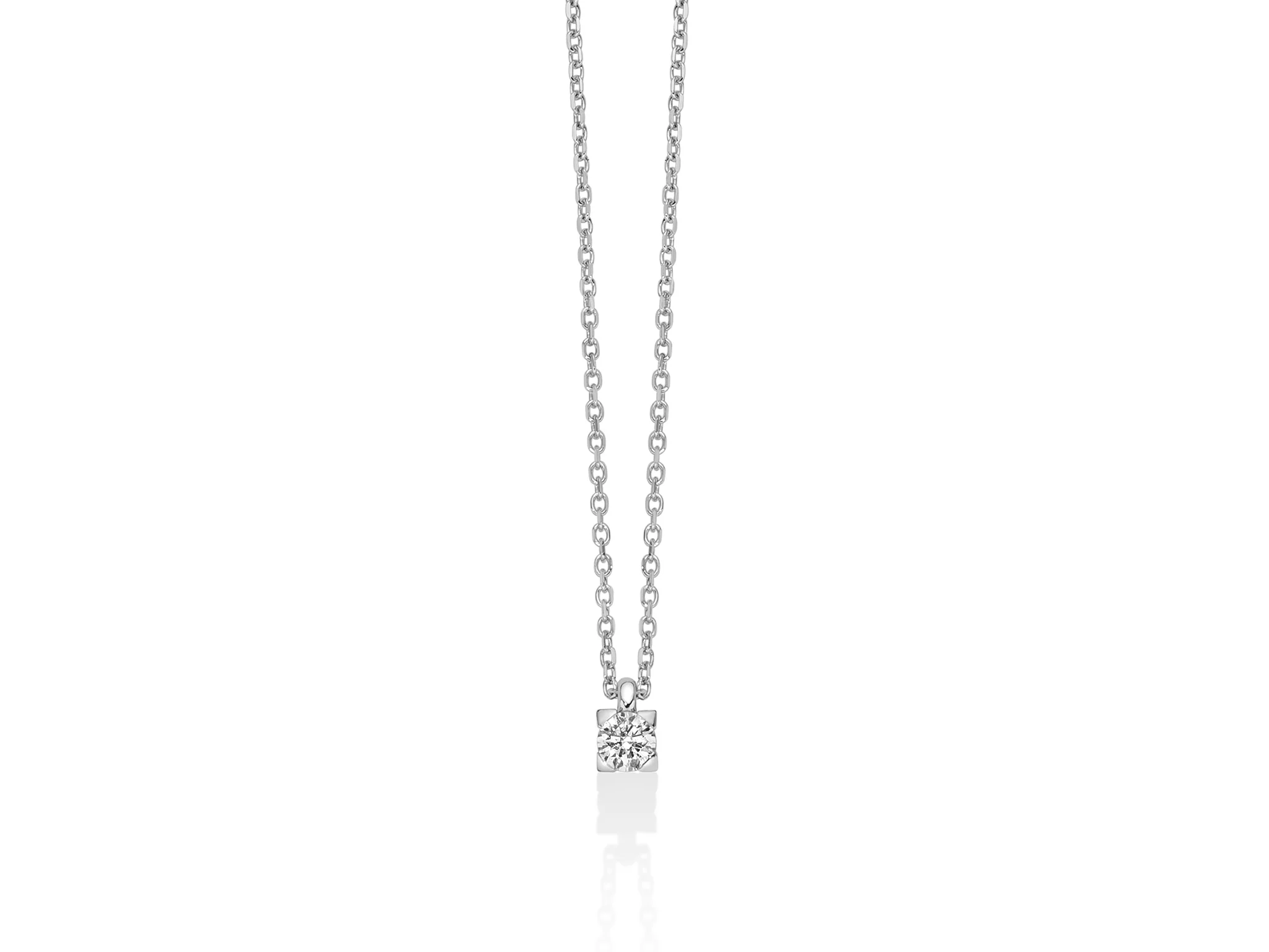 Collana punto luce Amore Infinito in oro bianco e diamante - Image 4