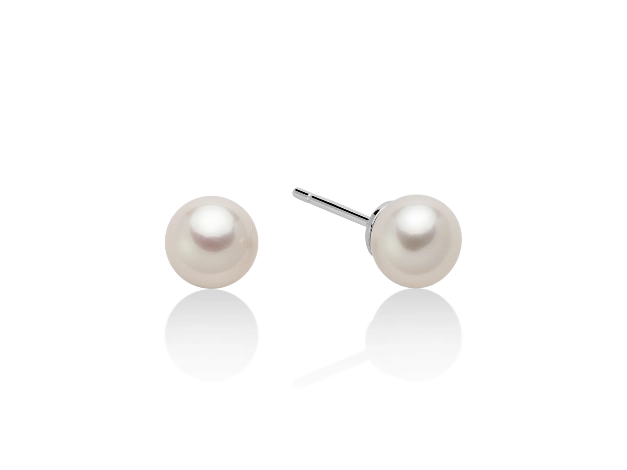 Orecchini di perle gemelle Oriente in oro bianco - Image 4