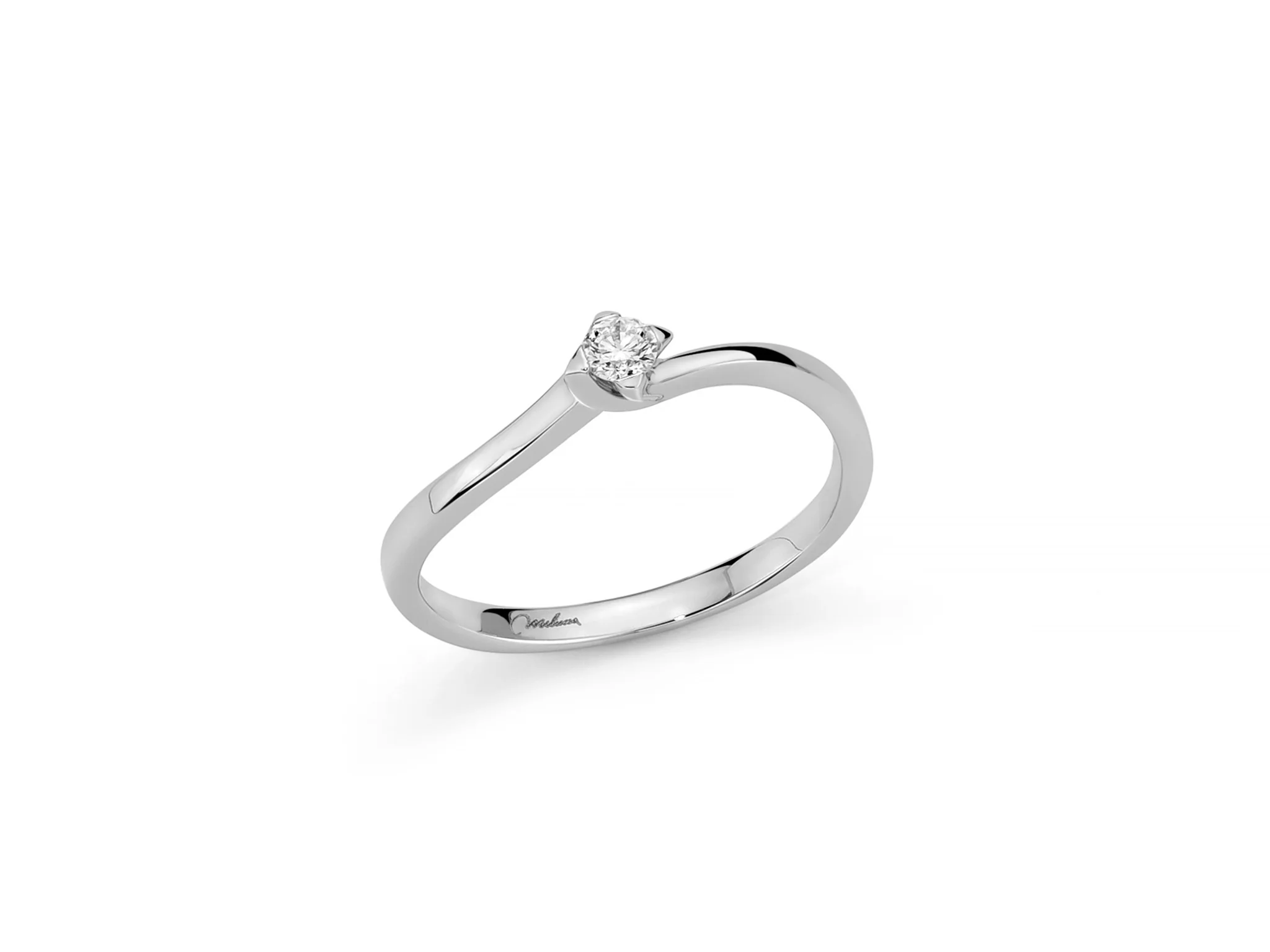 Solitario Amore Infinito con diamante a valentino in platino - Image 4
